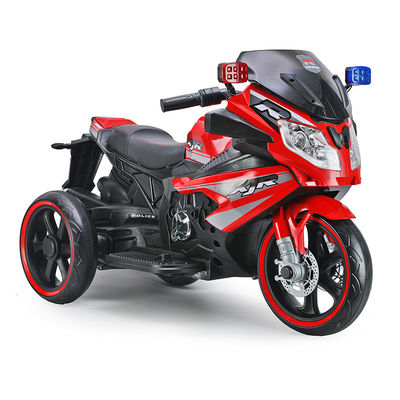 Motocicletta elettrica a tre ruote per bambini in rosso/bianco/argento/nero