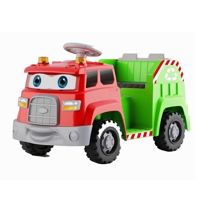 Sortire i rifiuti ed effetti sonori occhi rotanti cartoni animati Guida su auto elettrica per bambini realizzata in materiale PP