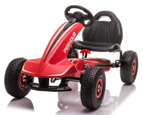 Sedile regolabile a quattro ruote, guida a pedali, kart per bambini unisex di età compresa tra i 3 e gli 8 anni