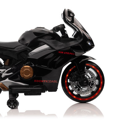Motocicletta per bambini a batteria 12V a guida con giocattolo elettrico e lettore musicale