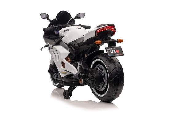 Motocicletta per bambini a batteria 12V a guida con giocattolo elettrico e lettore musicale