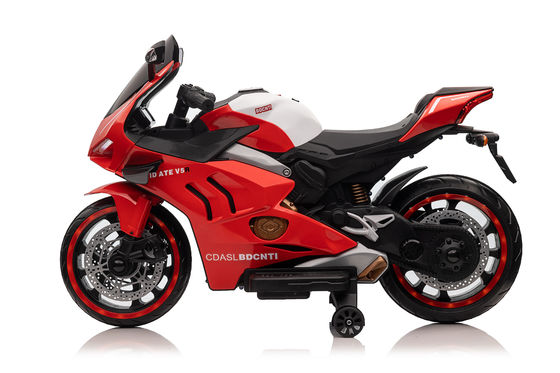 Motocicletta per bambini a batteria 12V a guida con giocattolo elettrico e lettore musicale