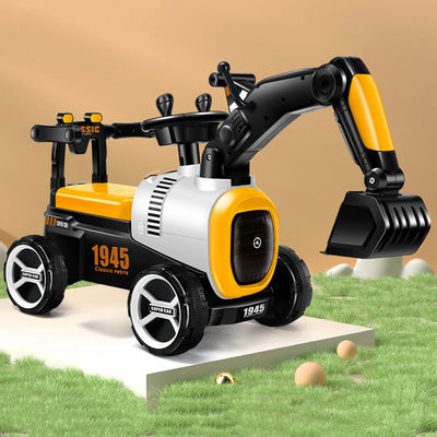 Bambini di plastica giocattoli elettrici scivolo escavatore guida su mini camion da costruzione per bambini