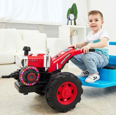 2022 12v Electric Kids Ride On Car con batteria di plastica del trattore giocattolo incluso