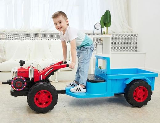 6V a batteria per bambini a guida elettrica su escavatore giocattolo con luce e musica