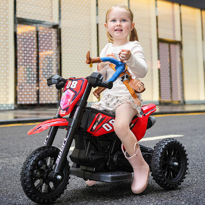 Bambini di plastica su moto elettrica con musica Rosso Blu Bianco per bambini