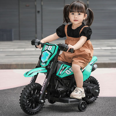 Bambini di plastica su moto elettrica con musica Rosso Blu Bianco per bambini