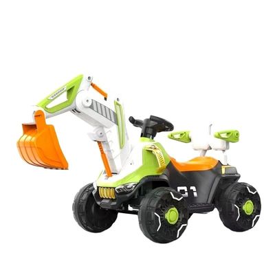 Faretti a LED e musica dinamica in auto per bambini in arancione