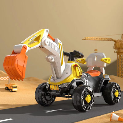 Faretti a LED e musica dinamica in auto per bambini in arancione