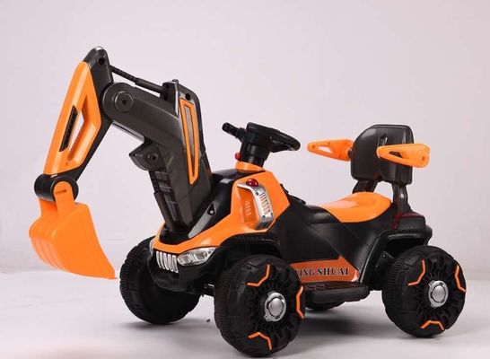 Faretti a LED e musica dinamica in auto per bambini in arancione