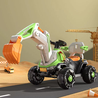 Faretti a LED e musica dinamica 6v guida elettrica su camion da costruzione auto per bambini