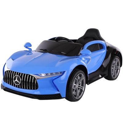 Ride On Electric Car for Kids Battery Operated Big Toy in Blue Paint Intervallo di età 5-7 anni