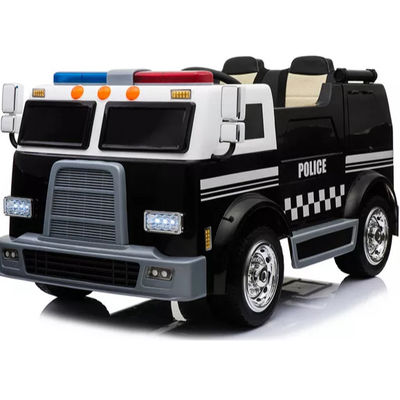 Batteria 12V/24V Bianco nero Elettrotrasporto su auto di polizia a due posti per bambini