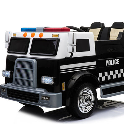 Batteria 12V/24V Bianco nero Elettrotrasporto su auto di polizia a due posti per bambini