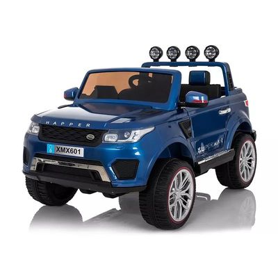 Controllo remoto 12V Motore a quattro ruote Azionato da batteria Bambini in auto per bambini piccoli Blu