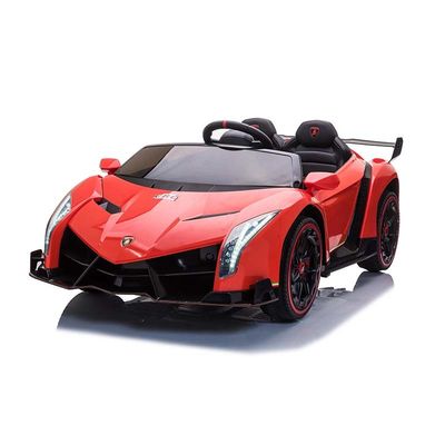 Auto elettrica in plastica per bambini autorizzata con telecomando 2.4G e luci musicali