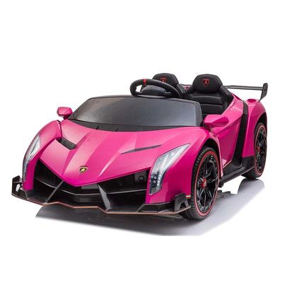 Auto elettrica in plastica per bambini autorizzata con telecomando 2.4G e luci musicali