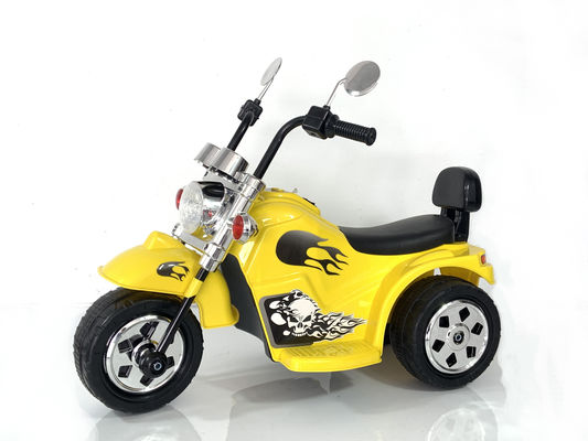 Enduro in plastica a tre ruote bambini elettrici guidare su auto con luci e velocità regolabile