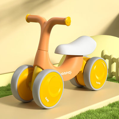Orange Plastic Baby Walker Balance Car con pattinaggio a rulli silenzioso e design verde