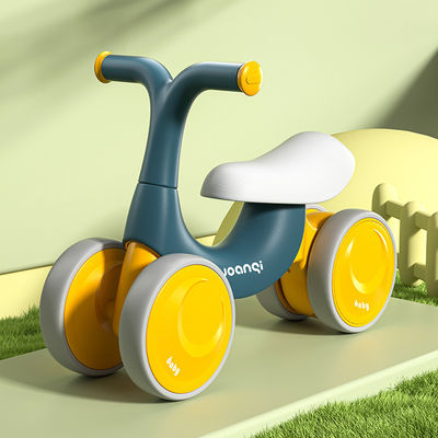 Orange Plastic Baby Walker Balance Car con pattinaggio a rulli silenzioso e design verde