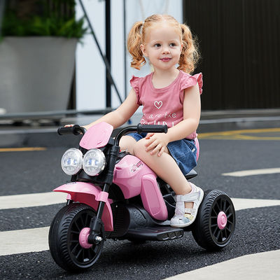 Triciclo elettrico per bambini con luci musicali e pedali età 5-7 divertimento multifunzione