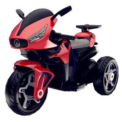 Educazione elementare Guida in auto per bambini Bianco/rosso/azzurro Mini moto elettrica a tre ruote