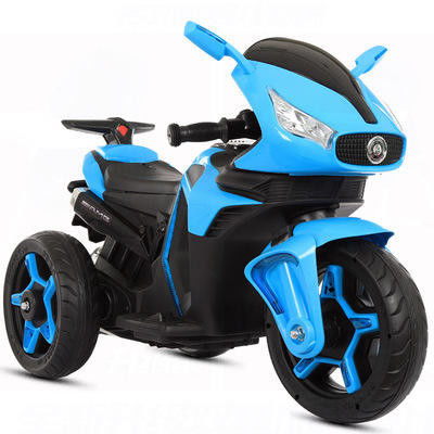 Educazione elementare Guida in auto per bambini Bianco/rosso/azzurro Mini moto elettrica a tre ruote