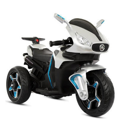 Educazione elementare Guida in auto per bambini Bianco/rosso/azzurro Mini moto elettrica a tre ruote