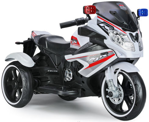 Motocicletta elettrica a tre ruote per bambini in rosso/bianco/argento/nero