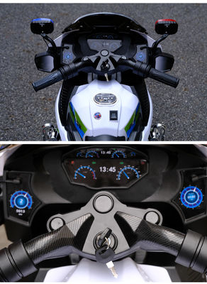 Motocicletta elettrica a tre ruote per bambini in rosso/bianco/argento/nero