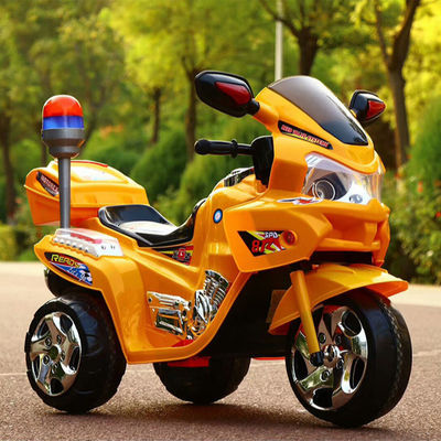 Gran sedile Motocicletta elettrica per bambini con lampada musicale Bicicleta di polizia stile classico