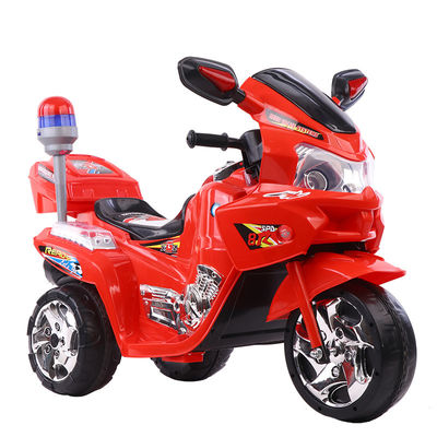 Gran sedile Motocicletta elettrica per bambini con lampada musicale Bicicleta di polizia stile classico