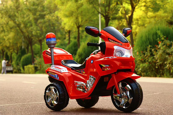 Gran sedile Motocicletta elettrica per bambini con lampada musicale Bicicleta di polizia stile classico