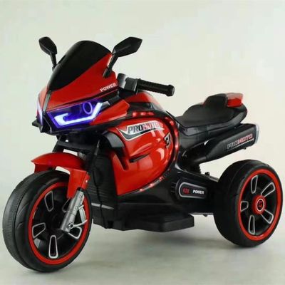 Bianco triciclo motociclo elettrico per bambini con luce colorata e 380 * 2 motore