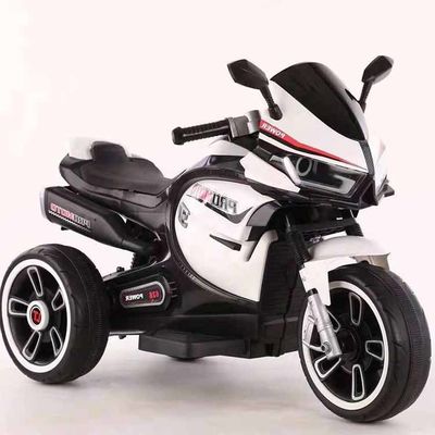 Bianco triciclo motociclo elettrico per bambini con luce colorata e 380 * 2 motore