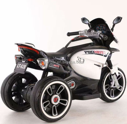 Bianco triciclo motociclo elettrico per bambini con luce colorata e 380 * 2 motore