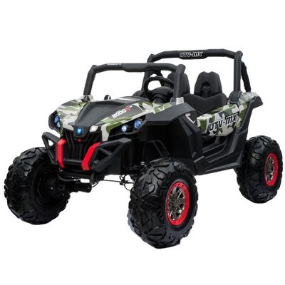 2.4G telecomando UTV di plastica 2 posti grande 12V elettrico guida in auto per bambini batteria calda
