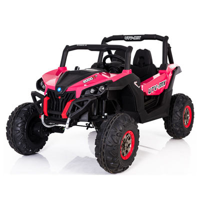 2.4G telecomando UTV di plastica 2 posti grande 12V elettrico guida in auto per bambini batteria calda