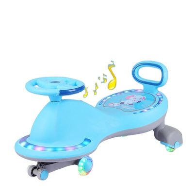Bambini su scooter auto bici giocattoli con luci musicali e ruote silenziose PU