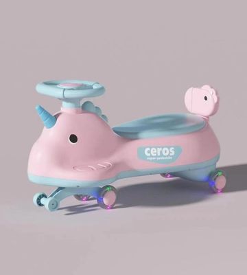 Anti-Rollover Flash Wheel Swing Ride On Scooter Car per bambini Cartone Dimensioni 69*25*32cm