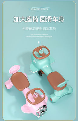 Ride On Toy 2023 Bambini Balance Bike Scooter Car con musica e bella luce blu
