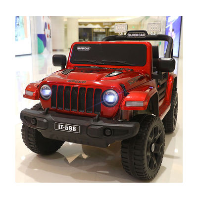 Rossa 12v 4 ruote luce elettrica 2 posti telecomando ricaricabile giocattolo auto per bambini