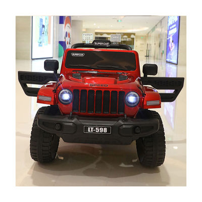 Rossa 12v 4 ruote luce elettrica 2 posti telecomando ricaricabile giocattolo auto per bambini