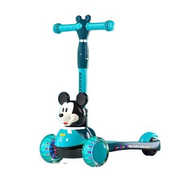 Carro scooter in plastica per bambini con ruota lampeggiante in PU e funzione pieghevole