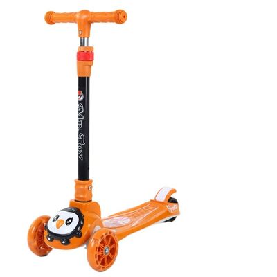 3 ruote in PU LED Baby Kick Scooter vendita per bambini Funzione illuminazione musicale One-click pieghevole