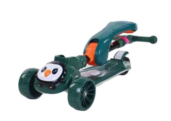 3 ruote in PU LED Baby Kick Scooter vendita per bambini Funzione illuminazione musicale One-click pieghevole