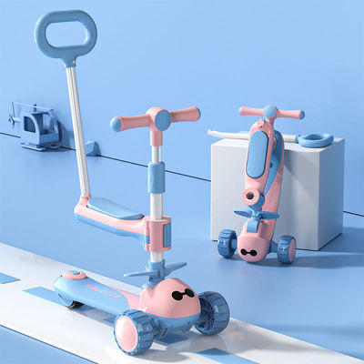 3 in 1 Baby Walker multifunzione 3 ruote a cavallo su plegabile grande ruota scooter auto per bambini