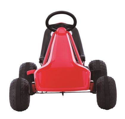 Go-Karting a pedale rosso monoposto per bambini di 7 anni Ruota di plastica e auto a cavallo
