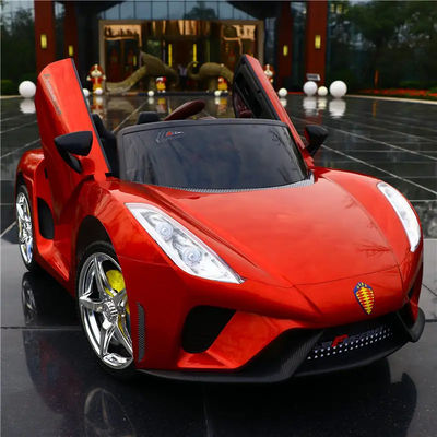 Gioco di musica per bambini Swing Ride On Car con telecomando Giallo/Coving Vernice Rosso
