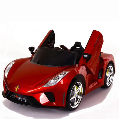 Gioco di musica per bambini Swing Ride On Car con telecomando Giallo/Coving Vernice Rosso